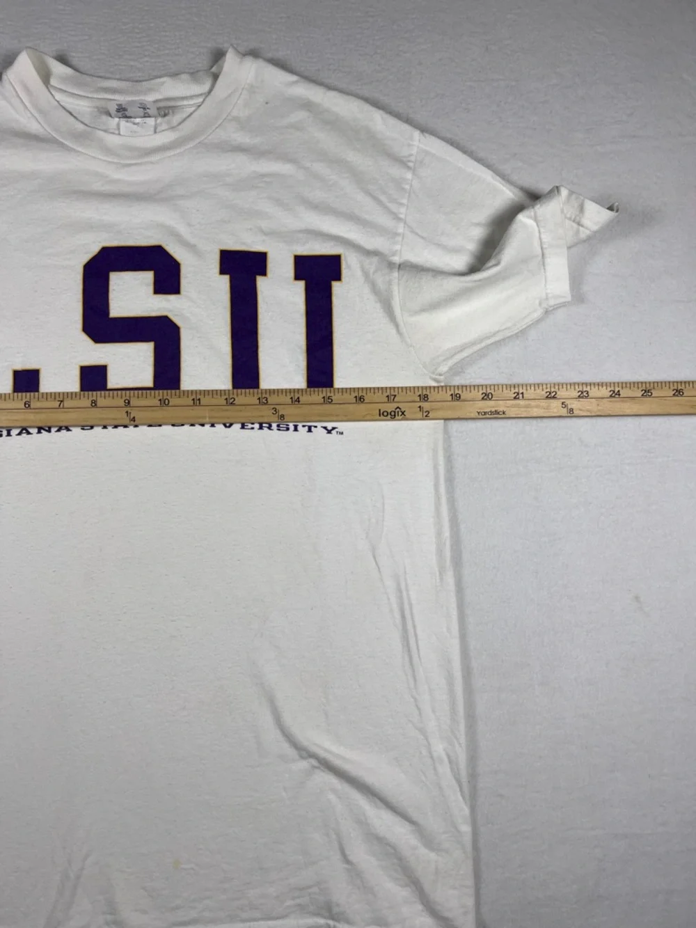 Vintage Champion LSU Tigers White T-Shirt Mens Size M 100% Cotton - Picture 5 of 10